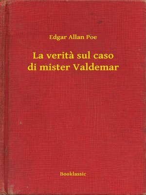cover image of La verita sul caso di mister Valdemar